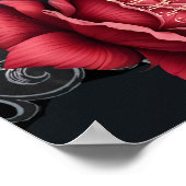 Atemberaubendes dunkelgotisches Hochzeitsdesign mi Poster (Ecke)