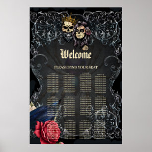 Atemberaubendes dunkelgotisches Hochzeitsdesign mi Poster