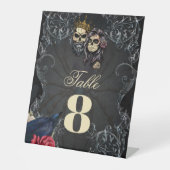 Atemberaubendes dunkelgotisches Hochzeitsdesign mi Sockelschild (Vorderseite)