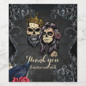 Atemberaubendes dunkelgotisches Hochzeitsdesign mi Weinetikett (Einzelnes Label)