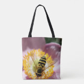 Atemberaubendes Foto einer Biene auf einem Totbeut Tasche (Rückseite)