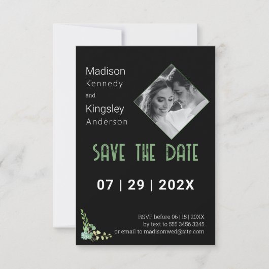 Atemberaubendes Foto-Fab Save The Date (Vorderseite)