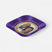 Atemberaubendes FOTO, Personalisierte Hochzeitspap Pappteller (Gewinkelt)