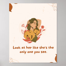 Atemberaubendes Frauenposter: Das einzige, das Sie