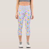 Atemberaubendes Fruchtmuster Capri Leggings (Vorderseite)