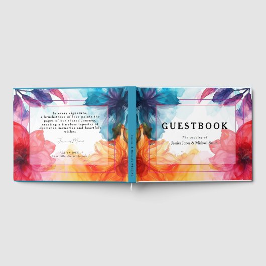 Atemberaubendes Gästebuch Anemone Dreamscape Hochz (Voll)