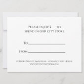 Atemberaubendes Geschenkzertifikat für Scottish Th (Rückseite)