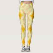 Atemberaubendes goldgelbes Muster Leggings (Vorderseite)