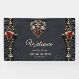 Atemberaubendes gotisches Herz Banner
