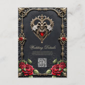 Atemberaubendes gotisches Herz Begleitkarte (Vorderseite)