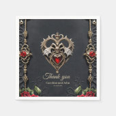 Atemberaubendes gotisches Herz Serviette (Vorderseite)