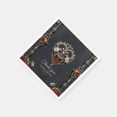 Atemberaubendes gotisches Herz Serviette (Ecke)