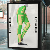 Atemberaubendes Green und Dune Pebbles Muster Leggings