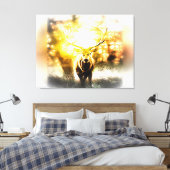 Atemberaubendes Hirsch 01-02 Leinwanddruck (Insitu (Schlafzimmer))