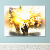 Atemberaubendes Hirsch 01-02 Leinwanddruck (Insitu (Holzboden))