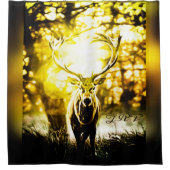 Atemberaubendes Hirsch 01 Duschvorhang (Vorderseite)