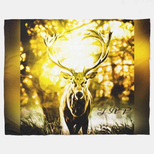 Atemberaubendes Hirsch 01 Fleecedecke (Vorderseite (Horizontal))