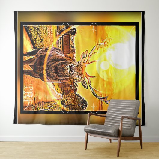 Atemberaubendes Hirsch 02-02 Wandteppich (Beispiel (Horizontal))