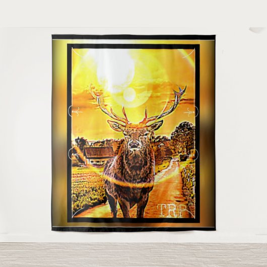Atemberaubendes Hirsch 02-02 Wandteppich (Vorderseite)