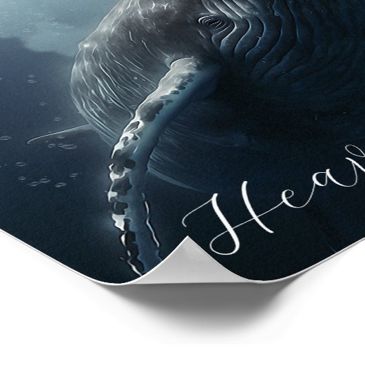 Atemberaubendes Humpback Whale Poster oder Decoupa (Ecke)