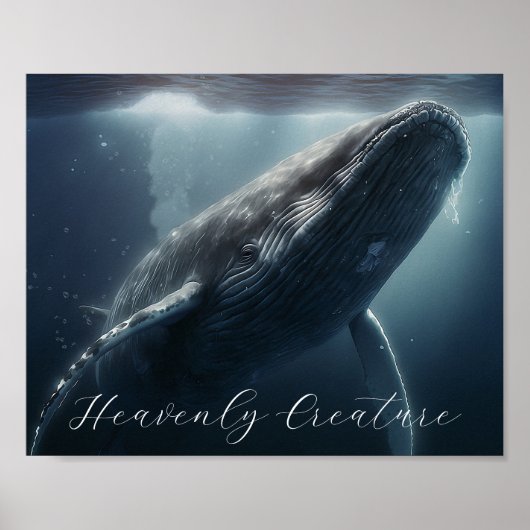 Atemberaubendes Humpback Whale Poster oder Decoupa (Vorne)