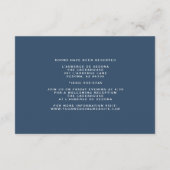 Atemberaubendes Indigo Blau und Gold Abstrakt Begleitkarte (Rückseite)