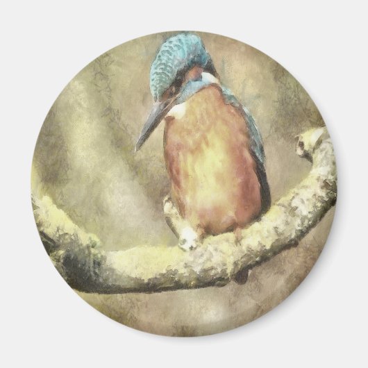 Atemberaubendes Kingfisher in Wasserfarbe Magnet (Vorne)