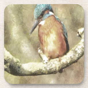 Atemberaubendes Kingfisher in Wasserfarbe Untersetzer