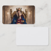 Atemberaubendes Kunstwerk der Fußballlegende Lione Visitenkarte (Vorne/Hinten)