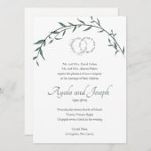 Atemberaubendes Leaf für jüdische Hochzeit Einladung (Vorne/Hinten)