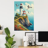 Atemberaubendes Leuchtturm Poster (Heimbüro)
