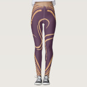 Atemberaubendes Lila Drehmuster Leggings (Vorderseite)