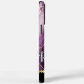 Atemberaubendes lila Marmordesign mit goldenen Akz Case-Mate iPhone Hülle (Rückseite / Rechts)