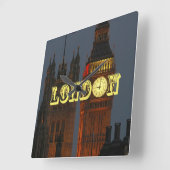 Atemberaubendes Londoner Pro-Foto Quadratische Wanduhr (Winkel)