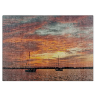 Atemberaubendes Long Island Sound Sunset Cutting B Schneidebrett
