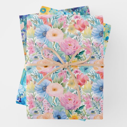 Atemberaubendes Multicolor-Muster Geschenkpapier Set (Beispiel)