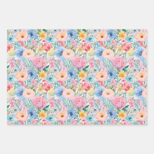 Atemberaubendes Multicolor-Muster Geschenkpapier Set (Vorderseite)