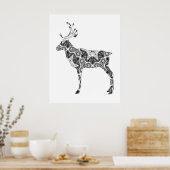 Atemberaubendes Muster - Rentierfarbseite Kunst Poster (Küche)