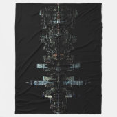 Atemberaubendes NachtFoto von New YorkSkyline Fleecedecke (Vorderseite)