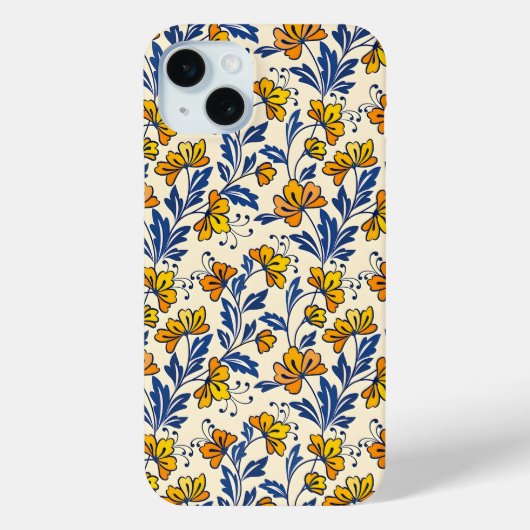 Atemberaubendes nahtloses Muster aus Blumen und Bl Case-Mate iPhone Hülle (Rückseite)