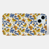 Atemberaubendes nahtloses Muster aus Blumen und Bl Case-Mate iPhone Hülle (Rückseite (Horizontal))