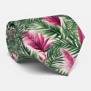 Atemberaubendes Neck-Tie-Muster mit exotischen Blä Krawatte