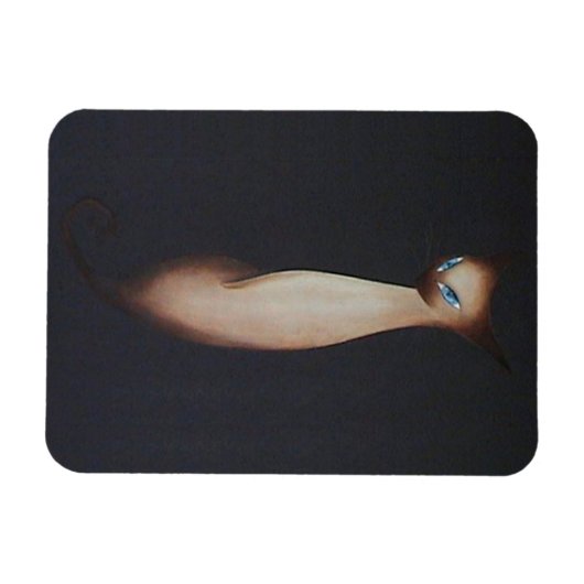 Atemberaubendes Ölgemälde Siamkatze Magnet (Horizontal)