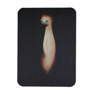 Atemberaubendes Ölgemälde Siamkatze Magnet