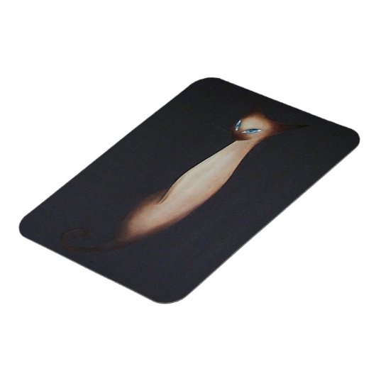 Atemberaubendes Ölgemälde Siamkatze Magnet (Linke Seite)