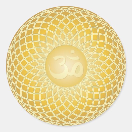 Atemberaubendes Om-Symbol Runder Aufkleber (Vorderseite)