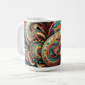 atemberaubendes Paisley-Muster Kaffeetasse (Vorderseite Links)