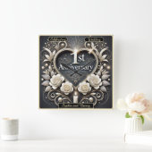 Atemberaubendes Papierherz für die Liebe Quadratische Wanduhr (Zuhause)