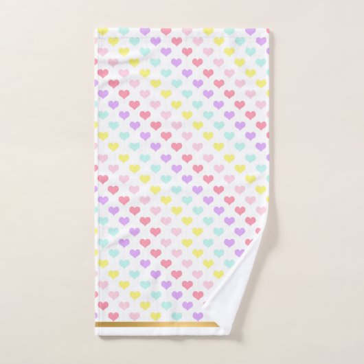ATEMBERAUBENDES PASTEL HEART BADEZIMMER TOWEL SET (Handtuch)