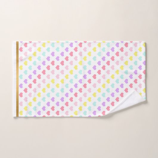 ATEMBERAUBENDES PASTEL HEART BADEZIMMER TOWEL SET (Handtuch)